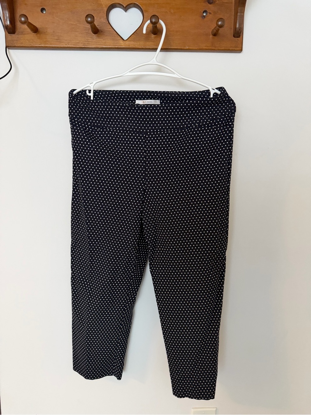 Polka Dot Crop Pants - Black/White